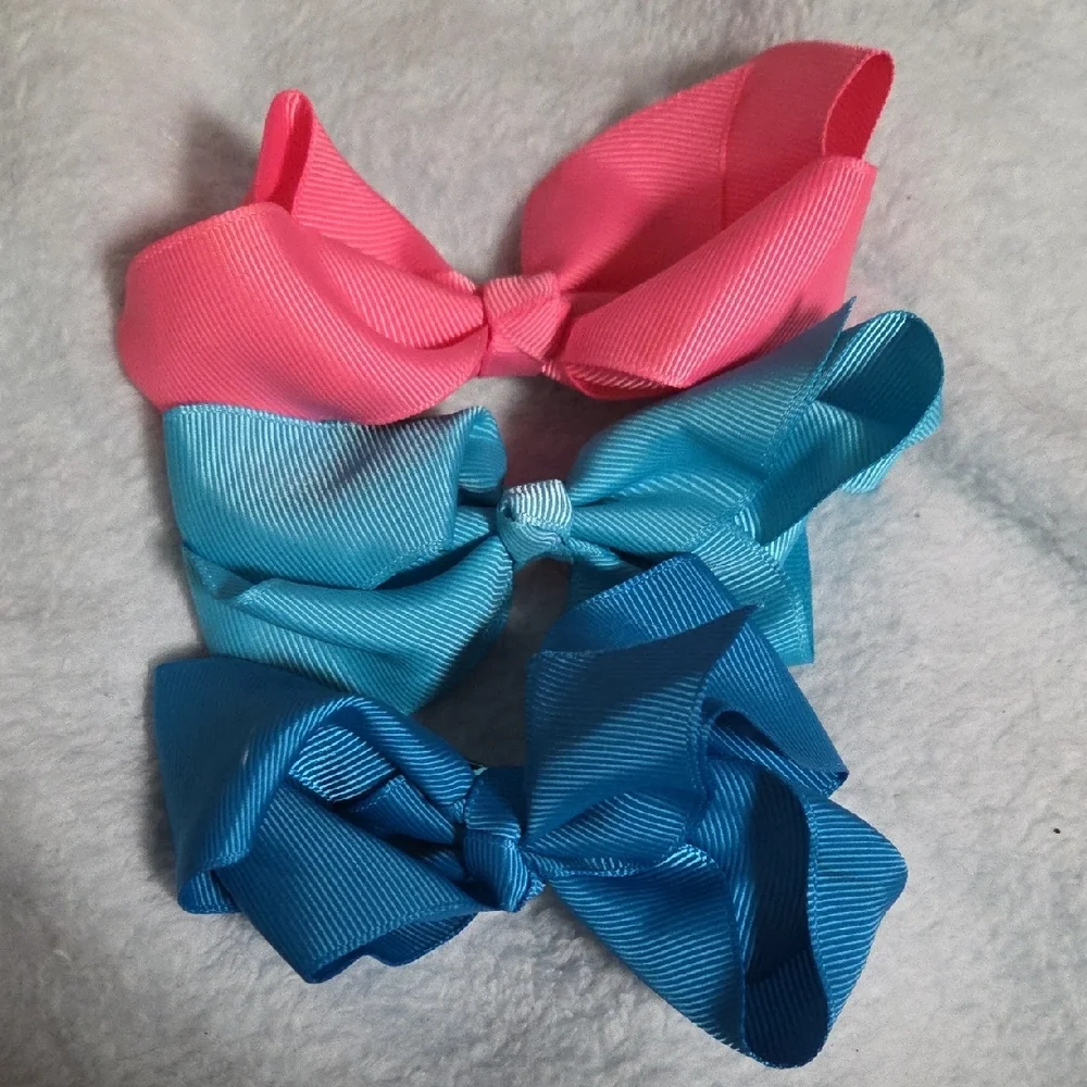 Colorful Kids Hair Bow Set Of 8